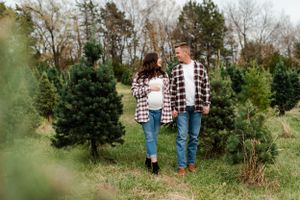 Pine Lake Christmas Tree Farm Derby KS Maternity Pictures Photo Session