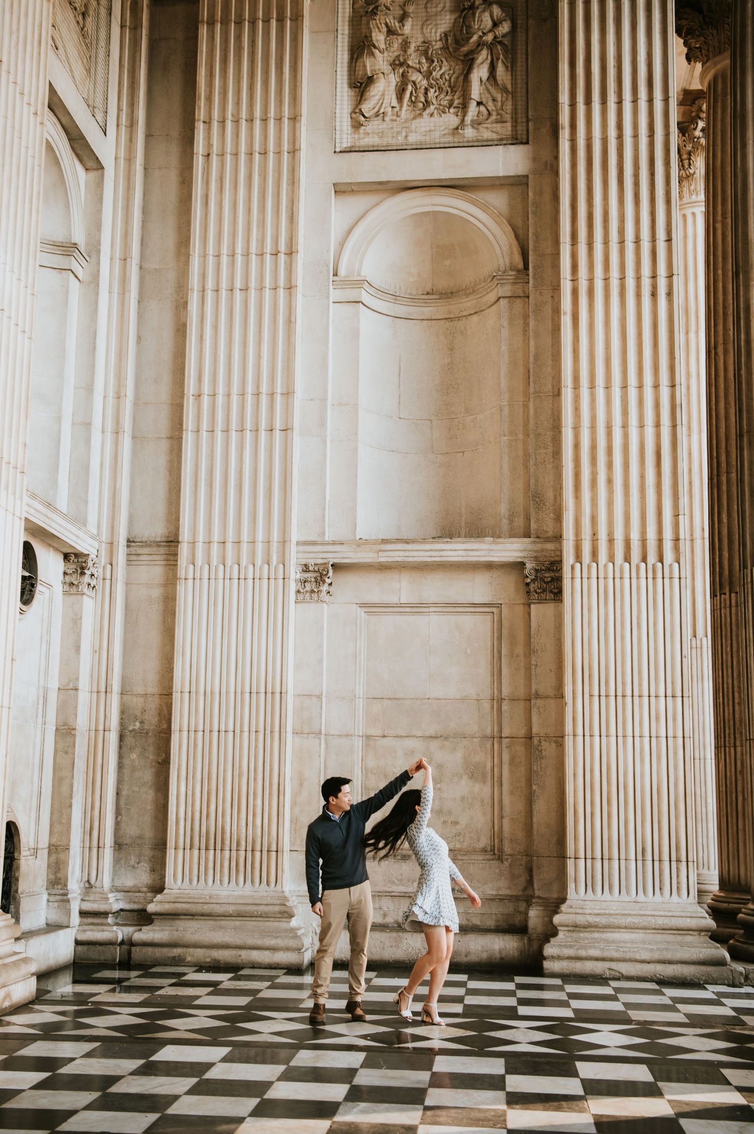 Engagement Shoot at St Pauls Cathedral, London UK
