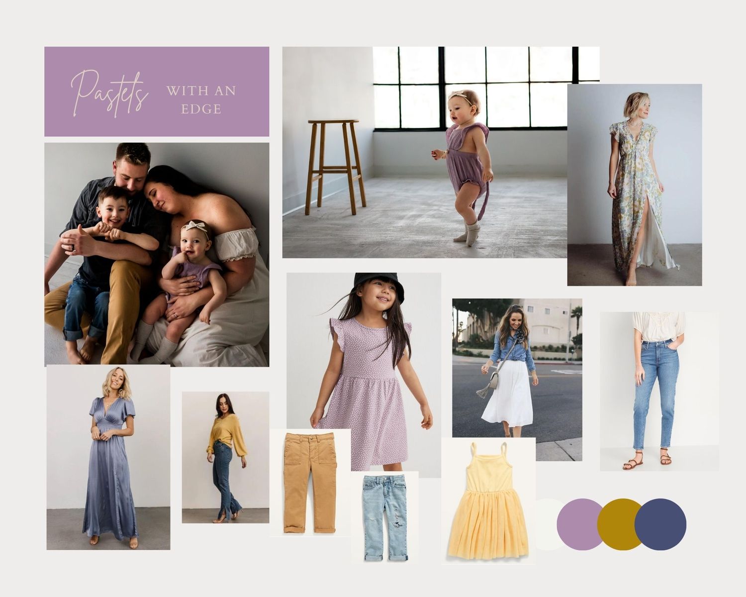 Pastel mood board for Spring photos 2022 by Love & Sunshine Photography