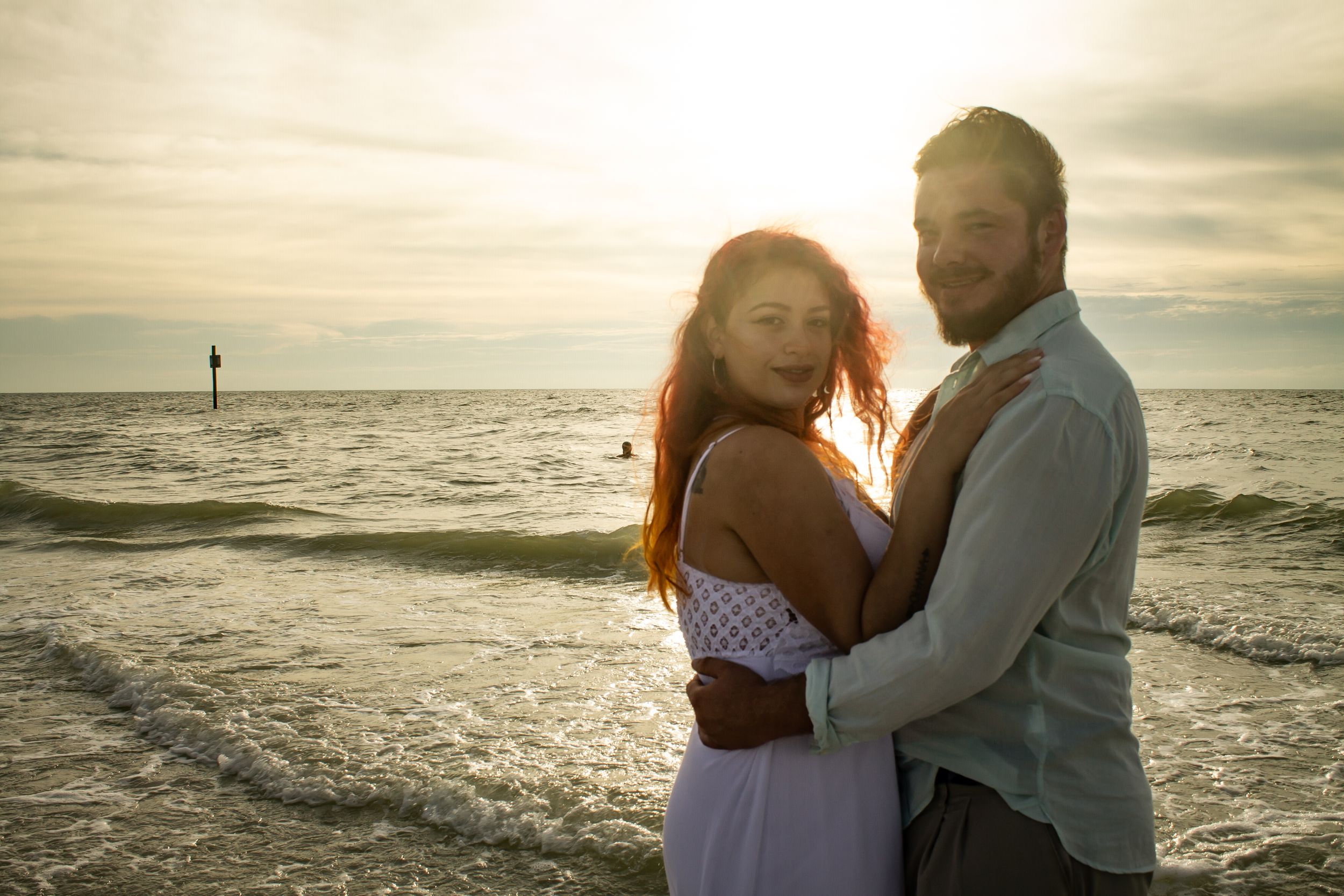 beach engagement photo