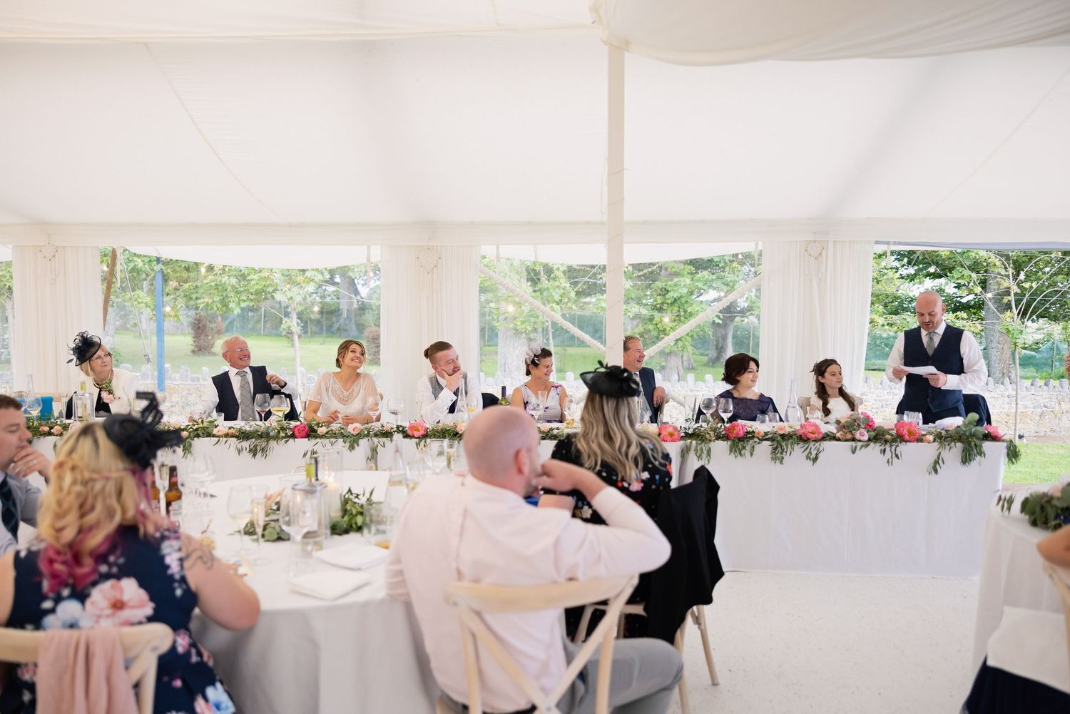 Speeches at The Lotus Marquee Speeches at Gileston Manor Wedding