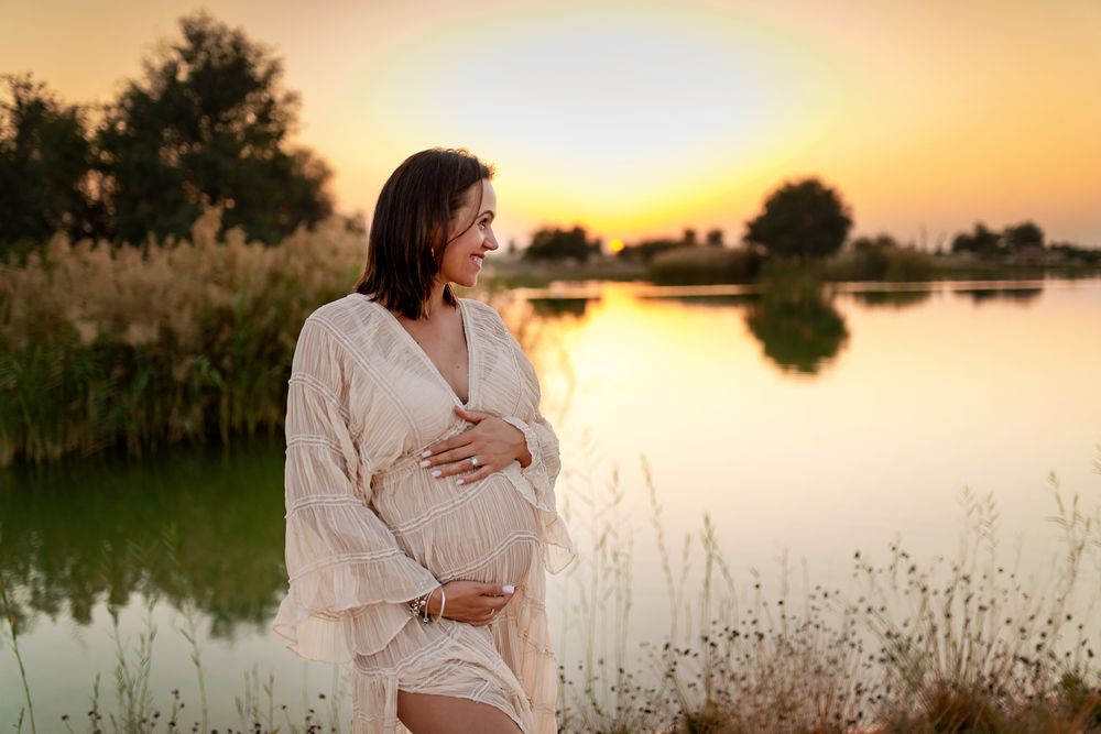 pregnant mum wearing maternity dress client wardrobe dubai