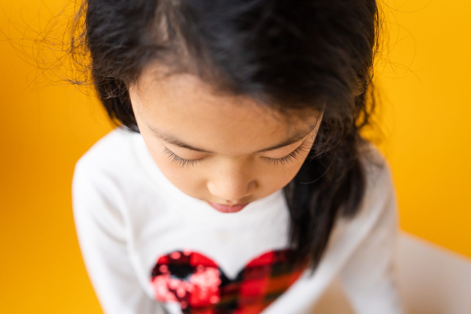 Detail photo of girls eyelashes at North City Studio