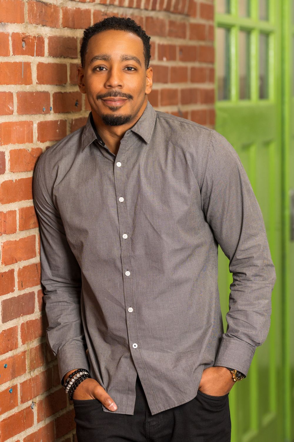 Businessman posing for headshot in Dresher, PA