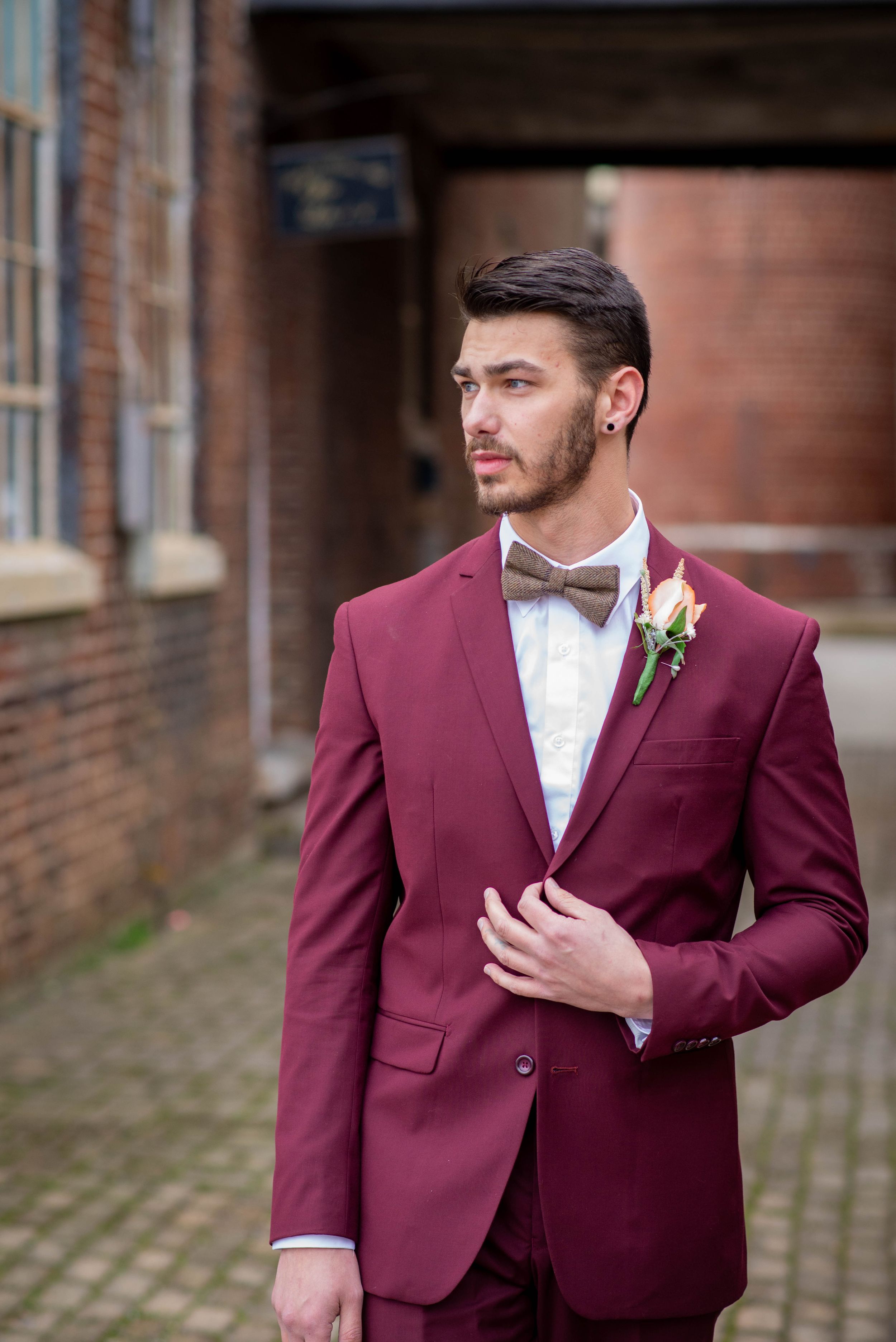 Groom Old Woolen Mill Cleveland, TN Wedding Photography