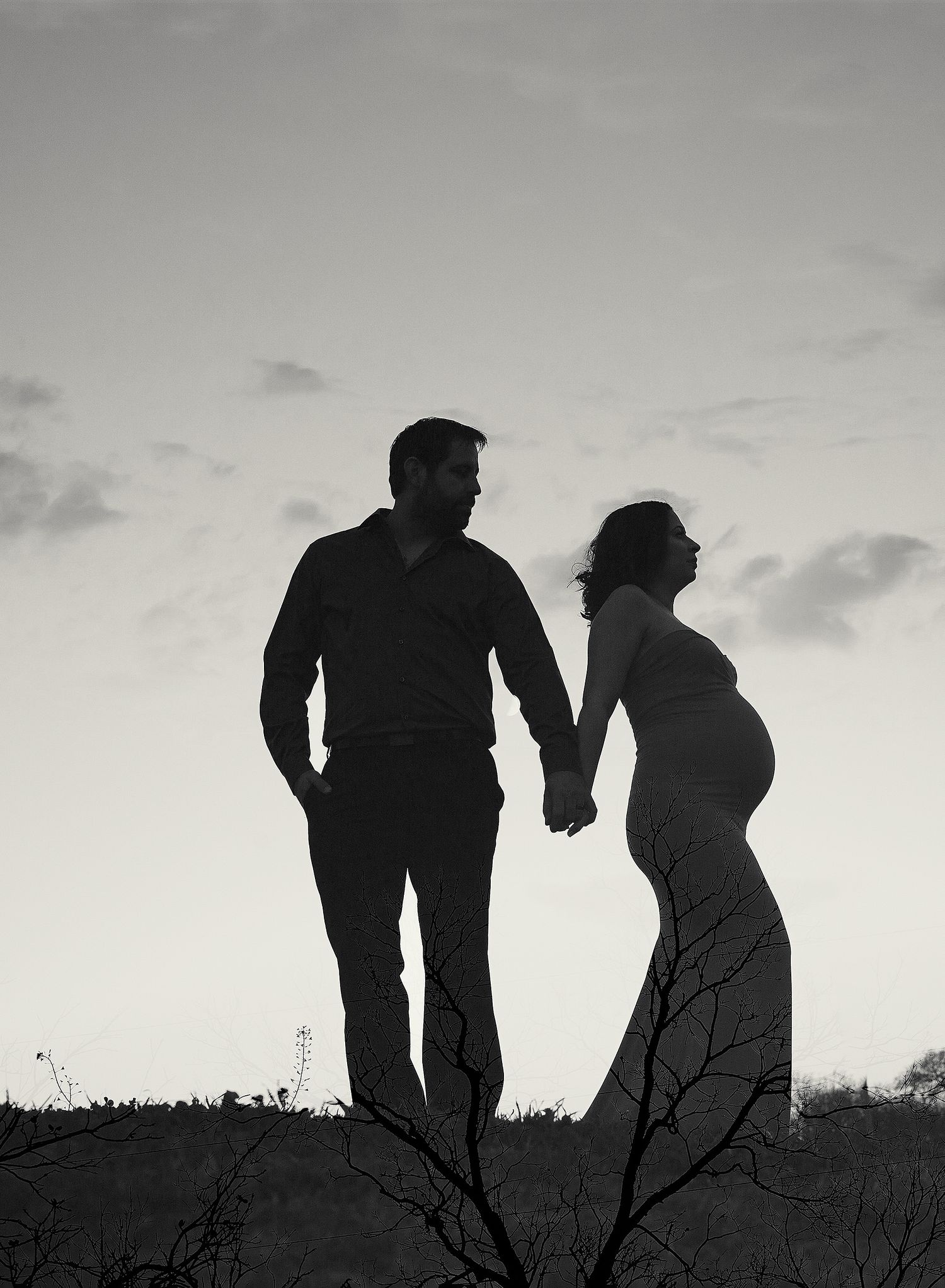 austin newborn photography maternity portrait artistic double exposure creative maternity photography