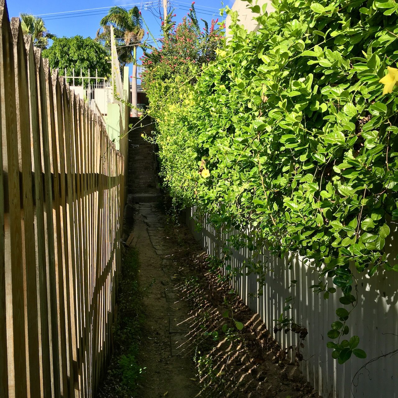 Pedestrian access Coconut court beach location scouting by photographer Logan C Thomas for location catalog
