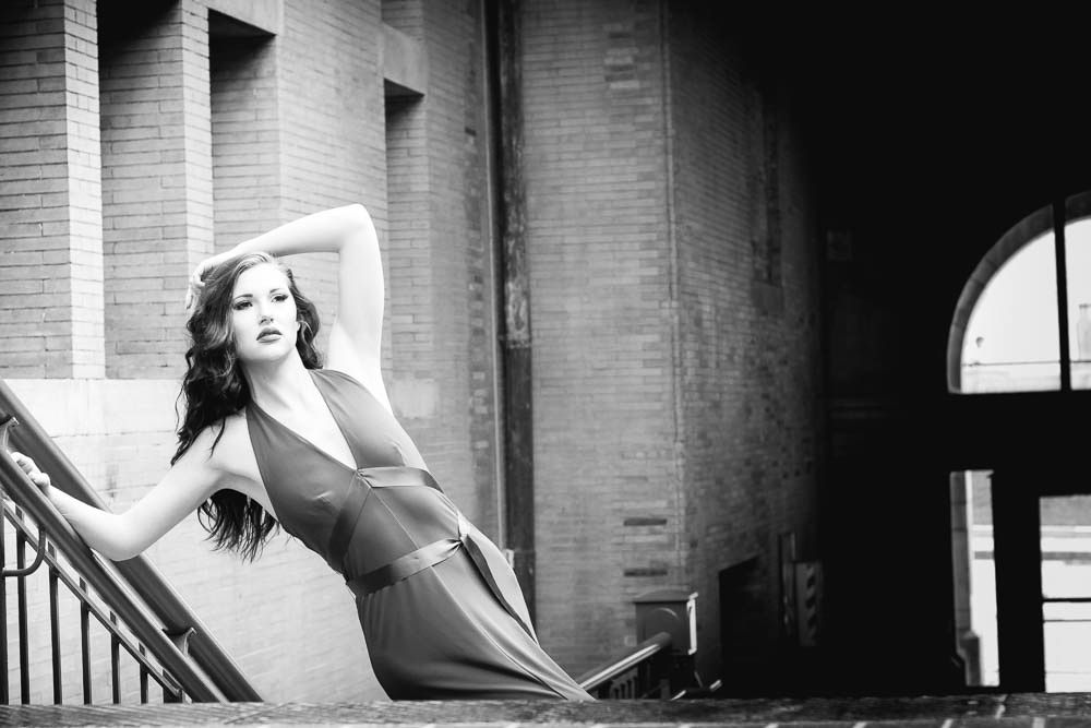 Fashion photography with Model indoors at Central Station