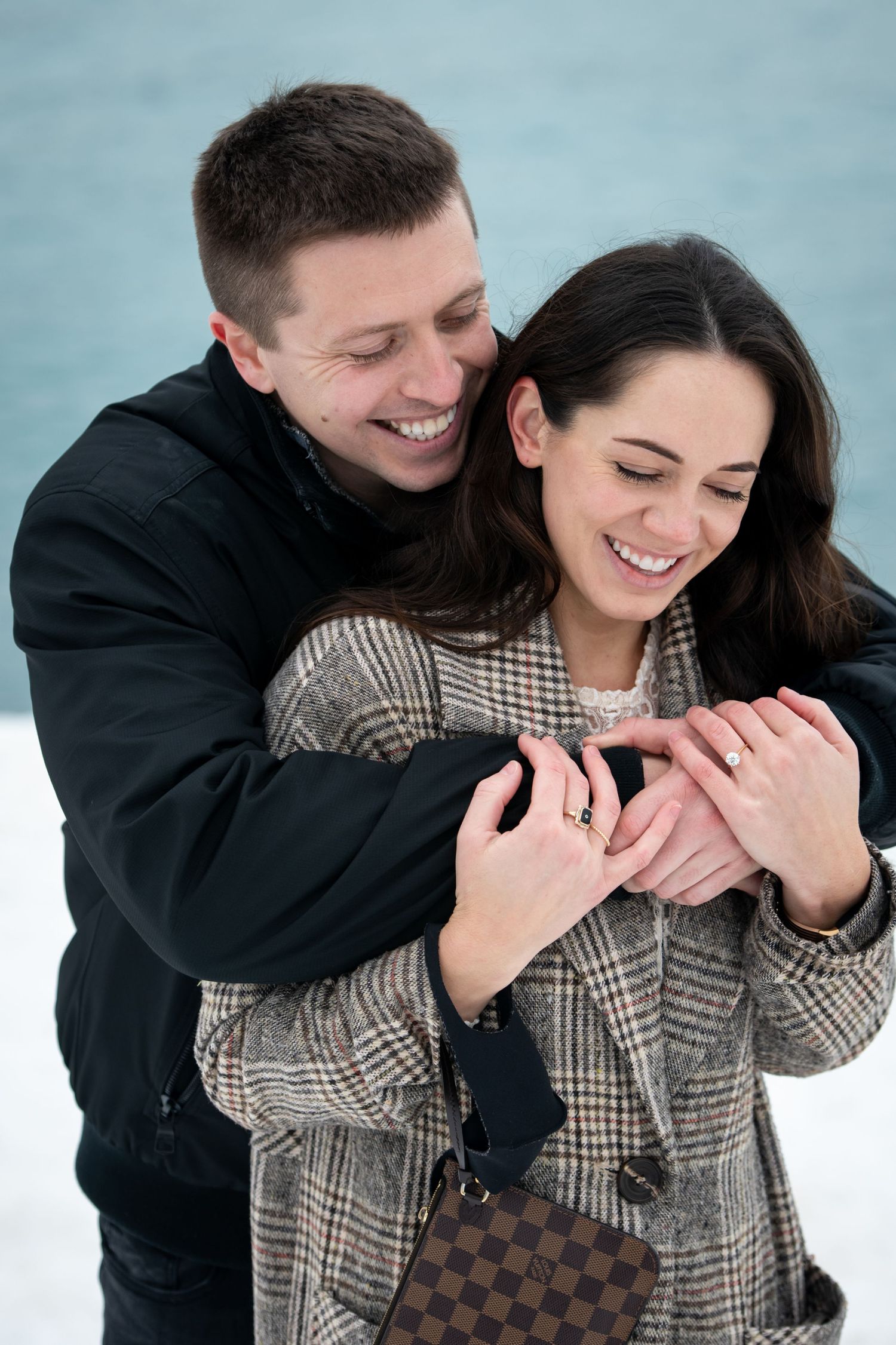 Downtown Chicago couple newly engaged