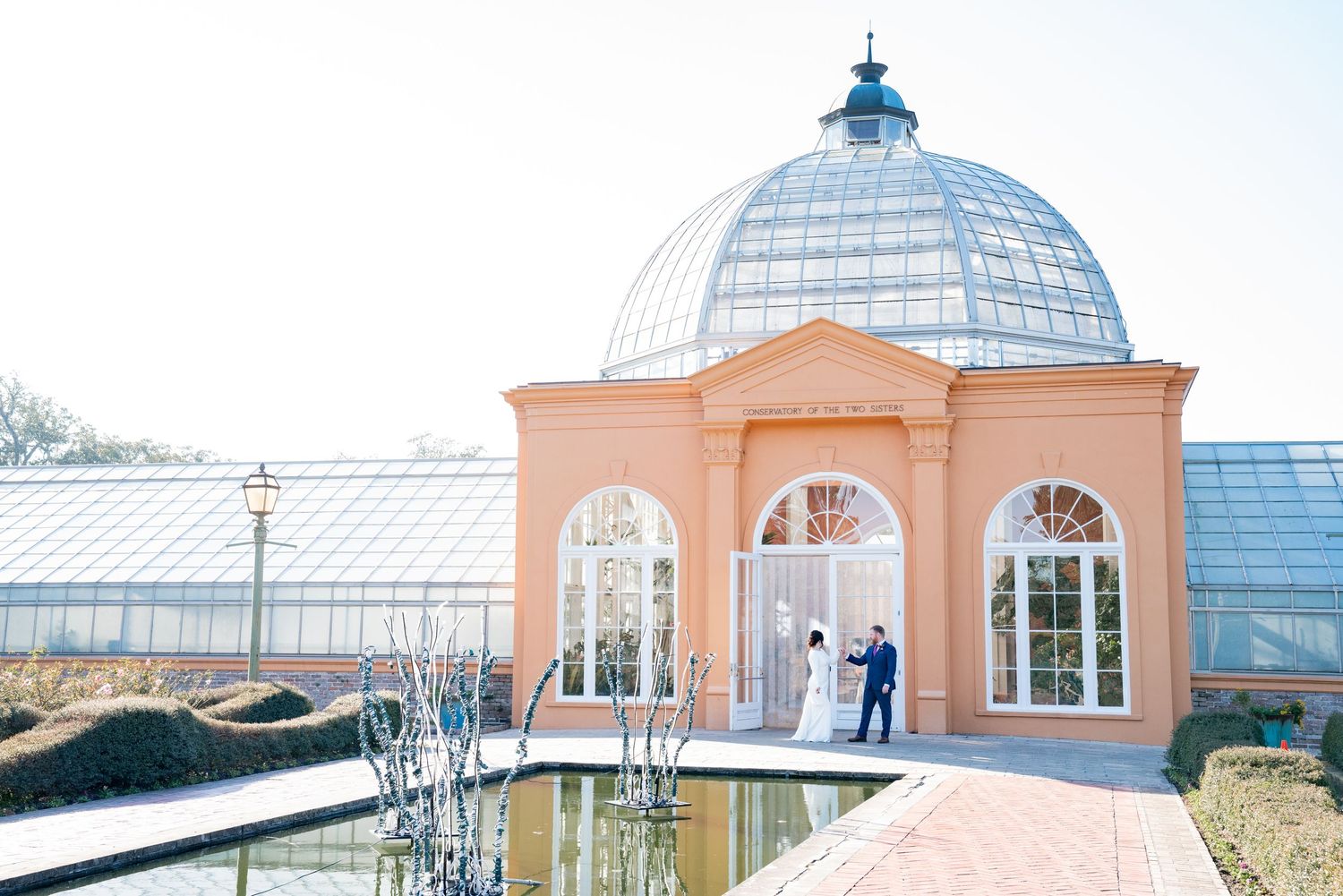 City Park, New Orleans, elopement, couples portrait, micro wedding, Conservatory of the Two Sisters