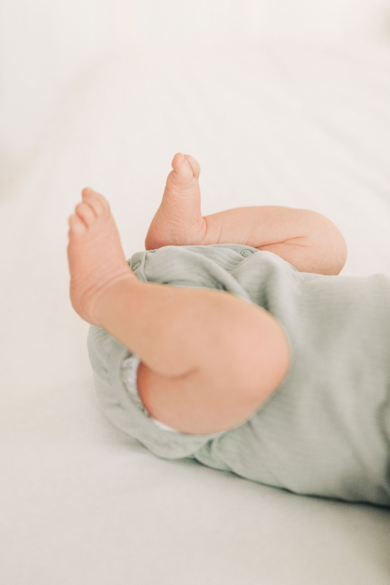 detail shot of baby during newborn session in Frisco, TX