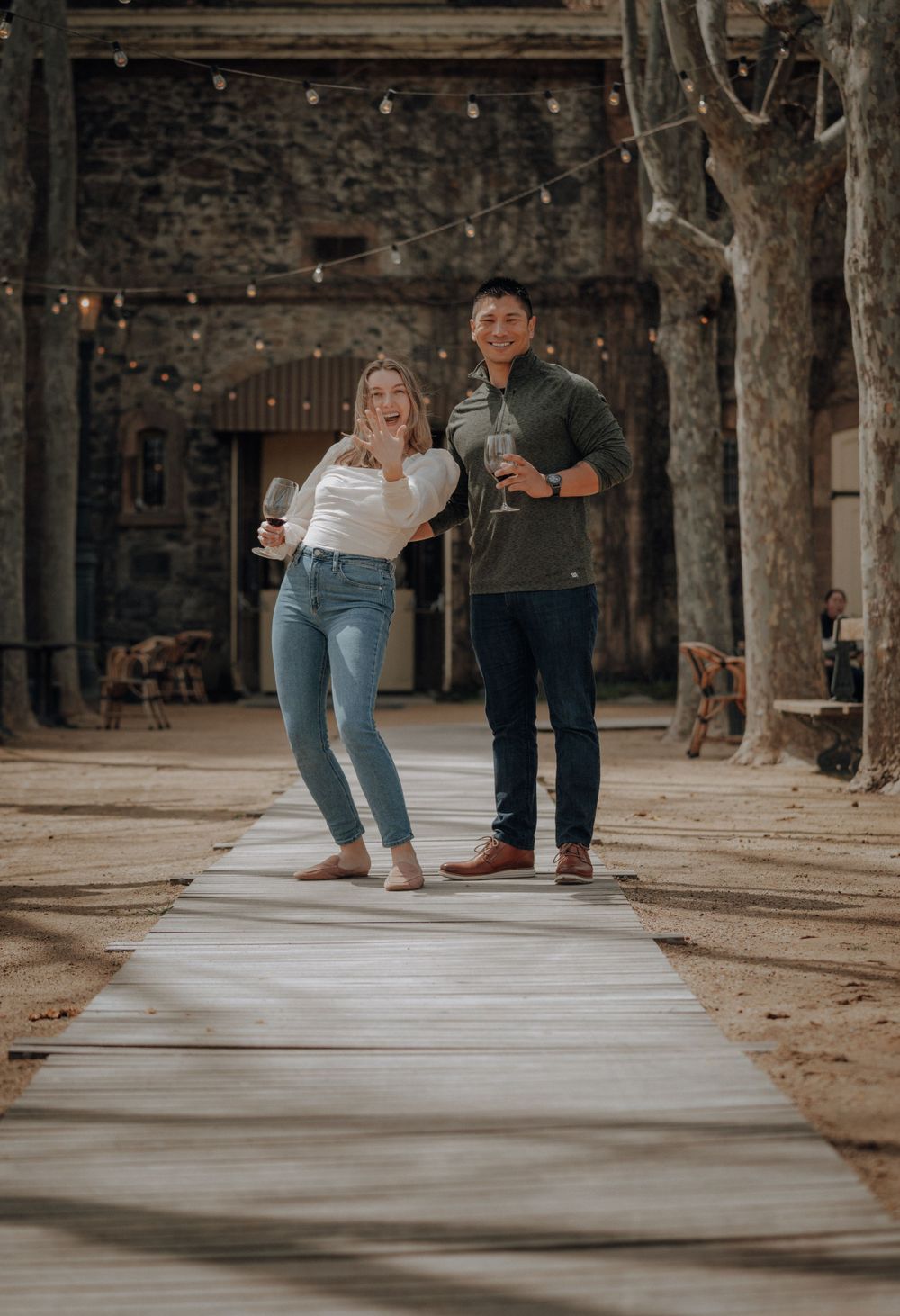 Engaged couple
