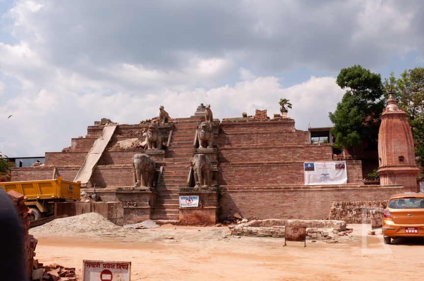 Earthquake damage Fasidega Temple Baktapur Durbar Square Nepal Leah Ramuglia Photography