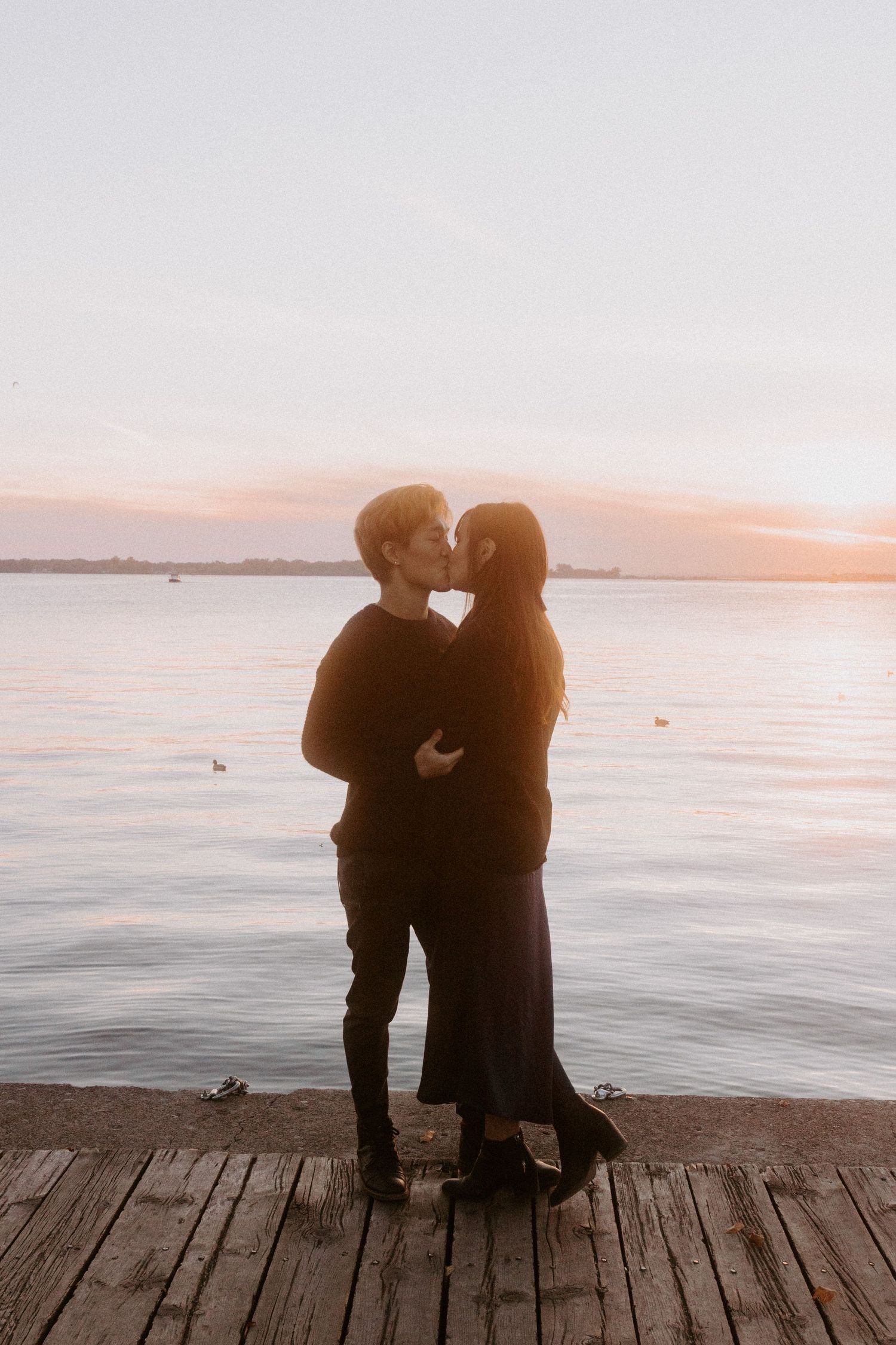 downtown toronto candid engagement photography cherry beach polson pier