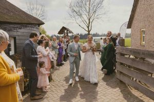 ontvangst bruiloft met gasten