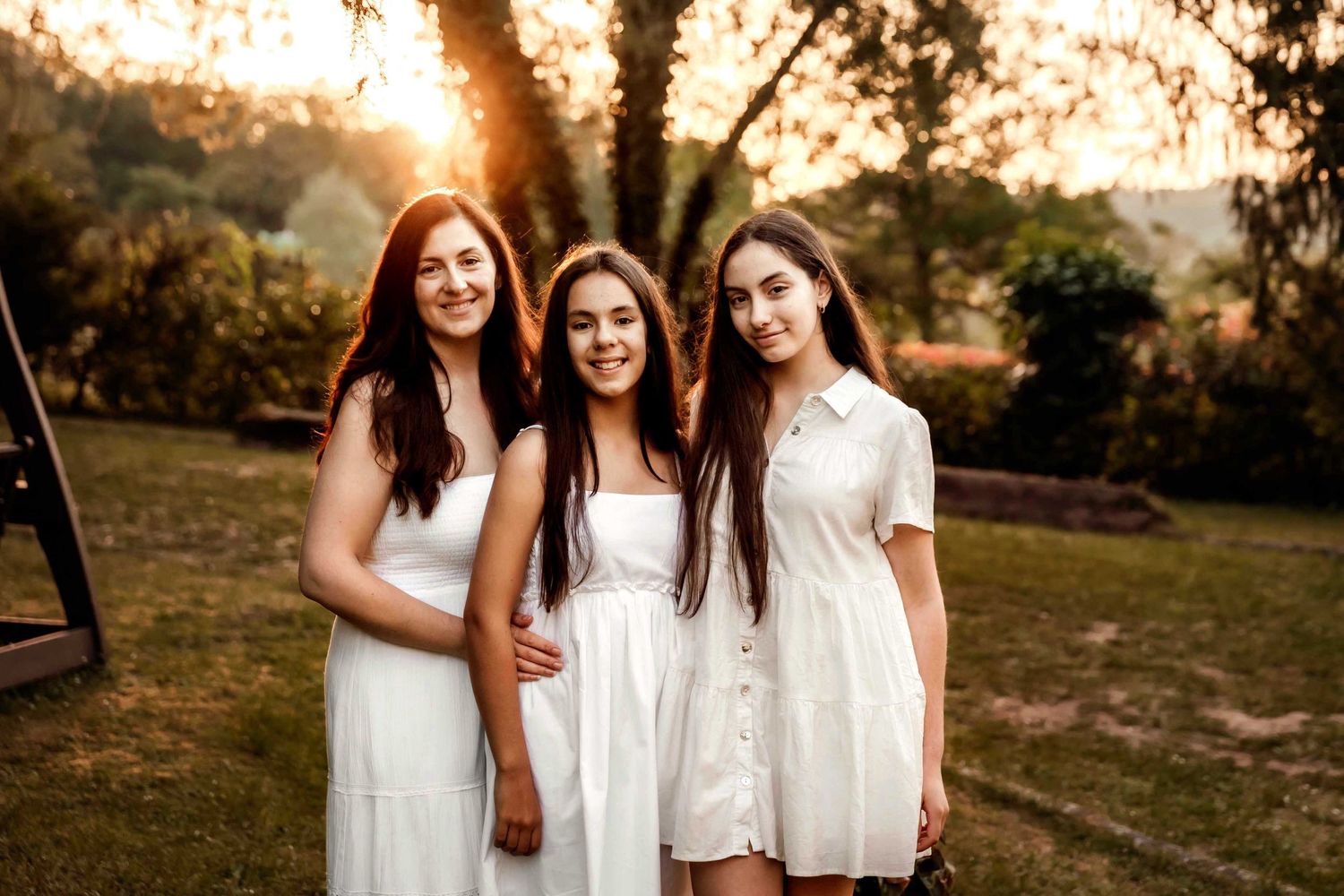 Mother and Daughters in Tuscan Villa