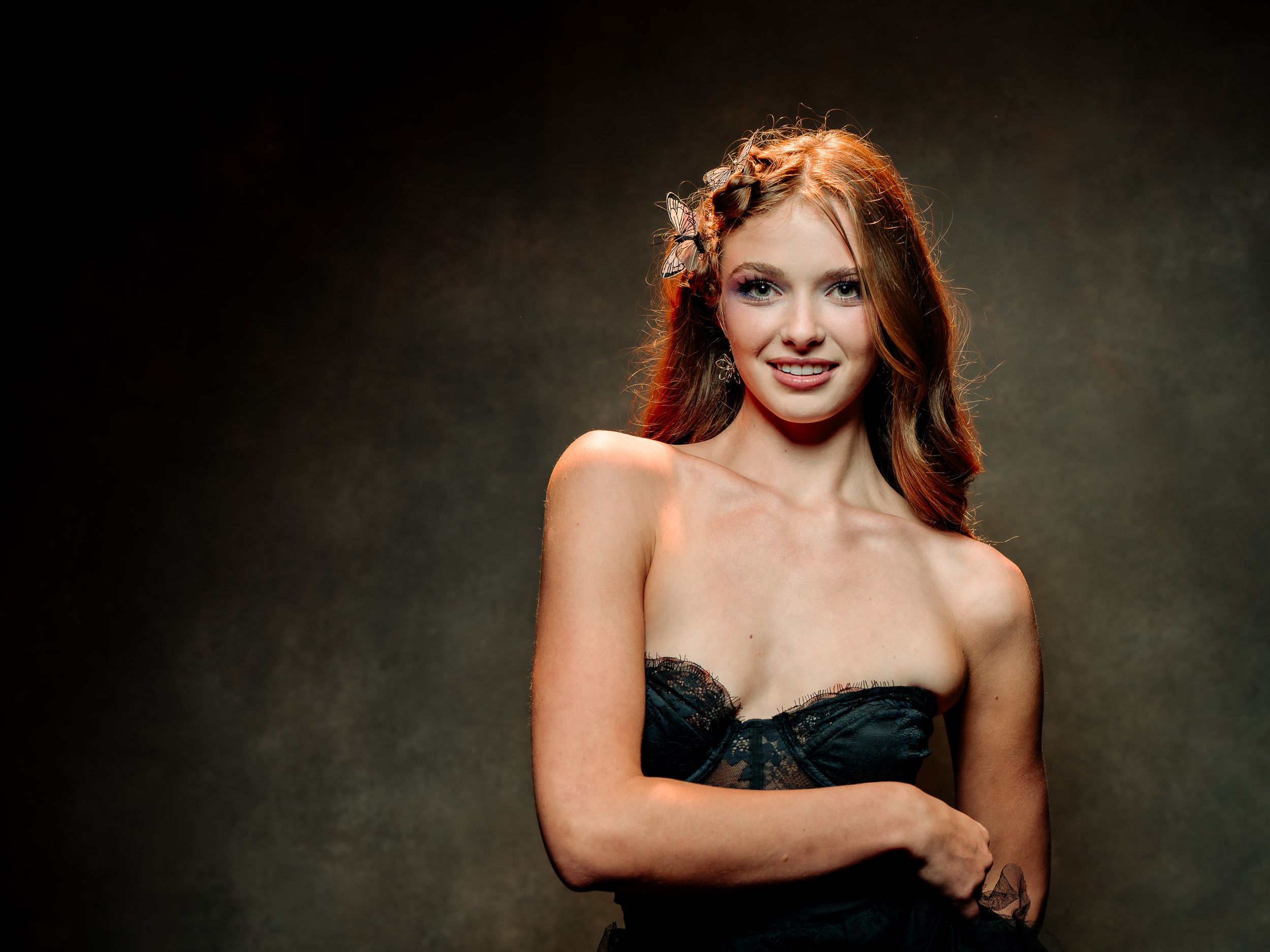 Phoenix, Arizona, The Portrait Masters, Senior, Model, Girl, Butterfly, Red Hair, Photoshoot