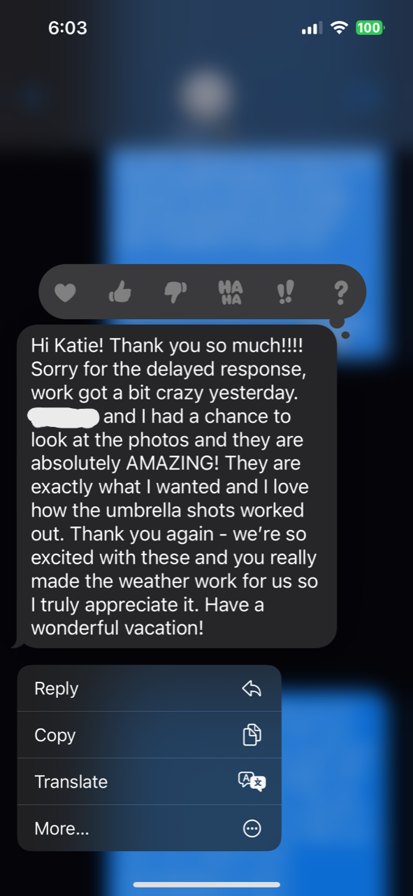 Client Testimonials Vancouver Island Photography by Photographer "Soulfull Photographs"