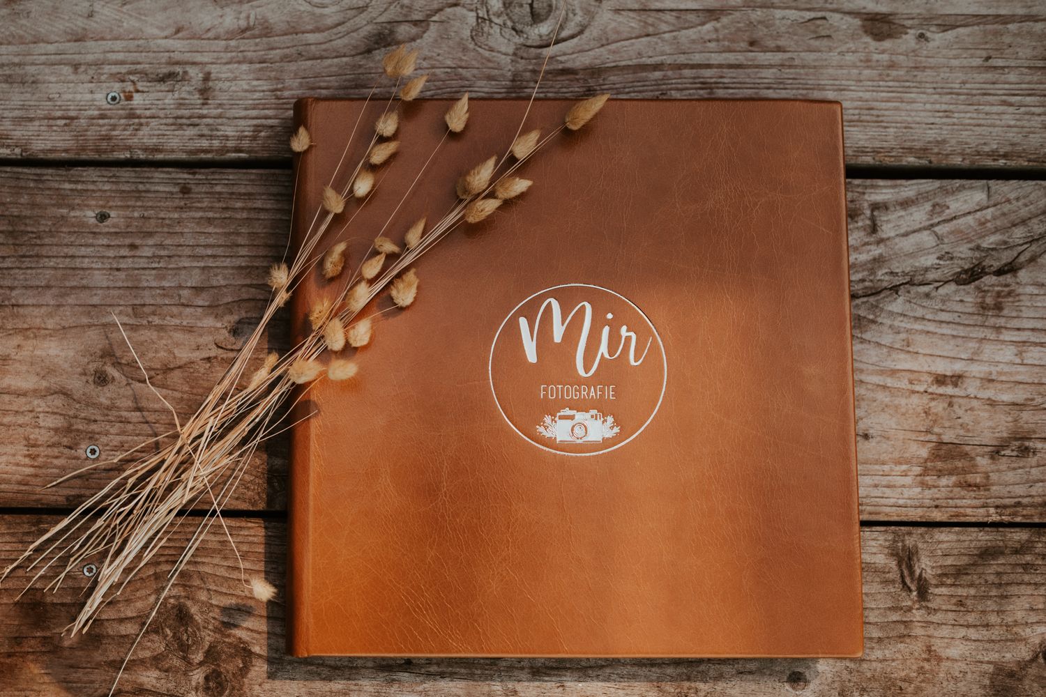 Leren cognac fotoalbum