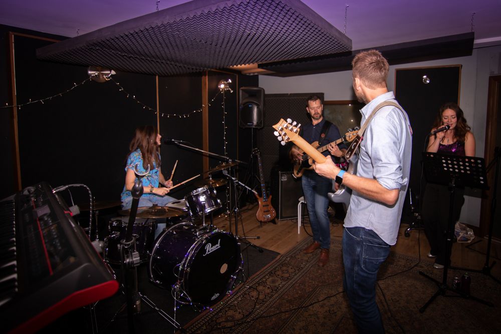 band rehearsing