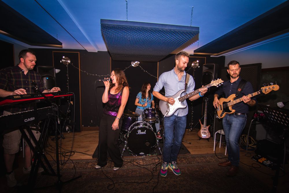 band rehearsing