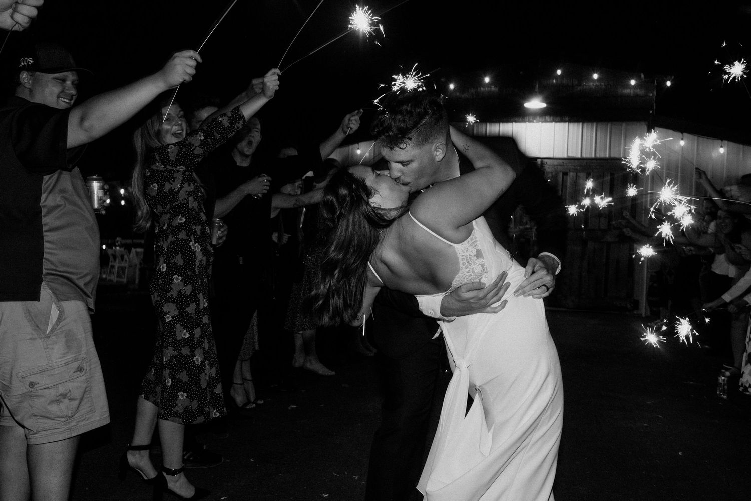 sparkler exit boise wedding