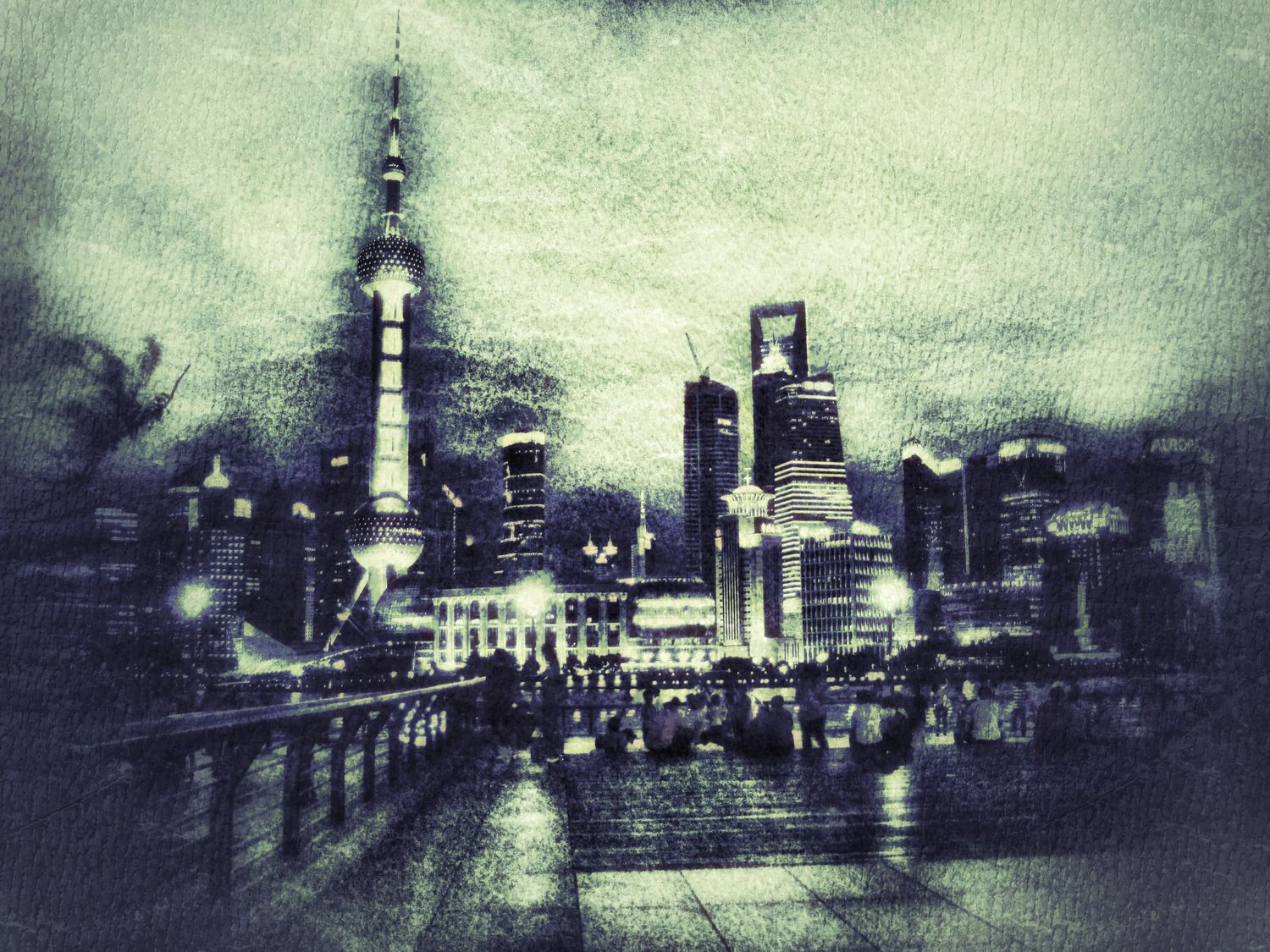 paul heaney photography modern skyscrapers evening skyline of shanghai from the bund on huangpu river