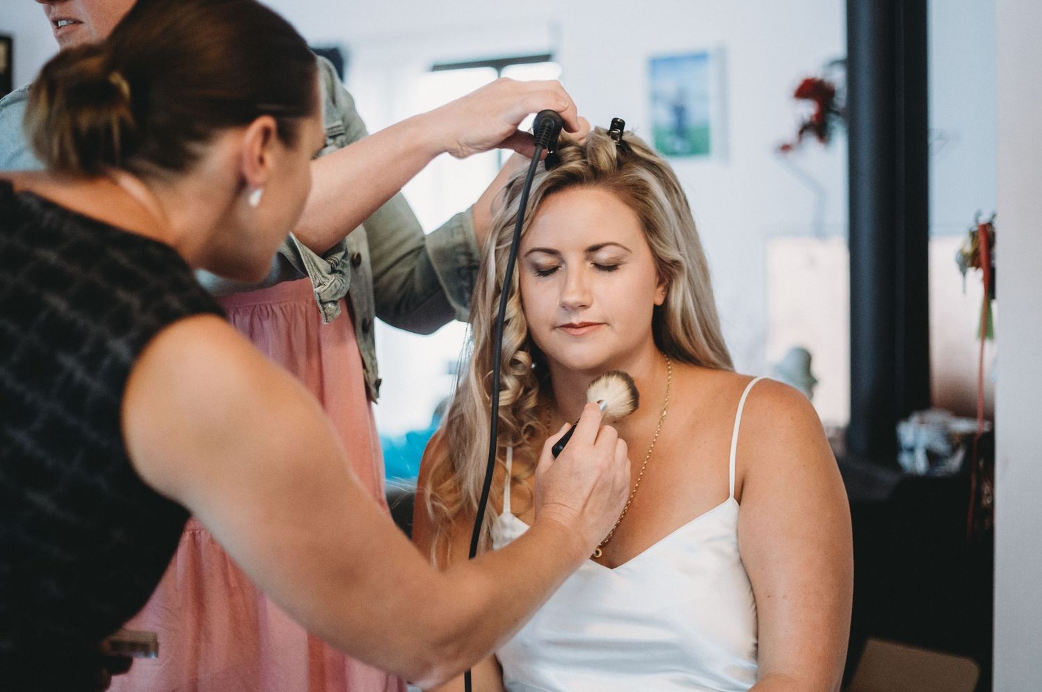 at Wyuna Bay beach wedding in Coromandel town by Coromandel wedding photographer