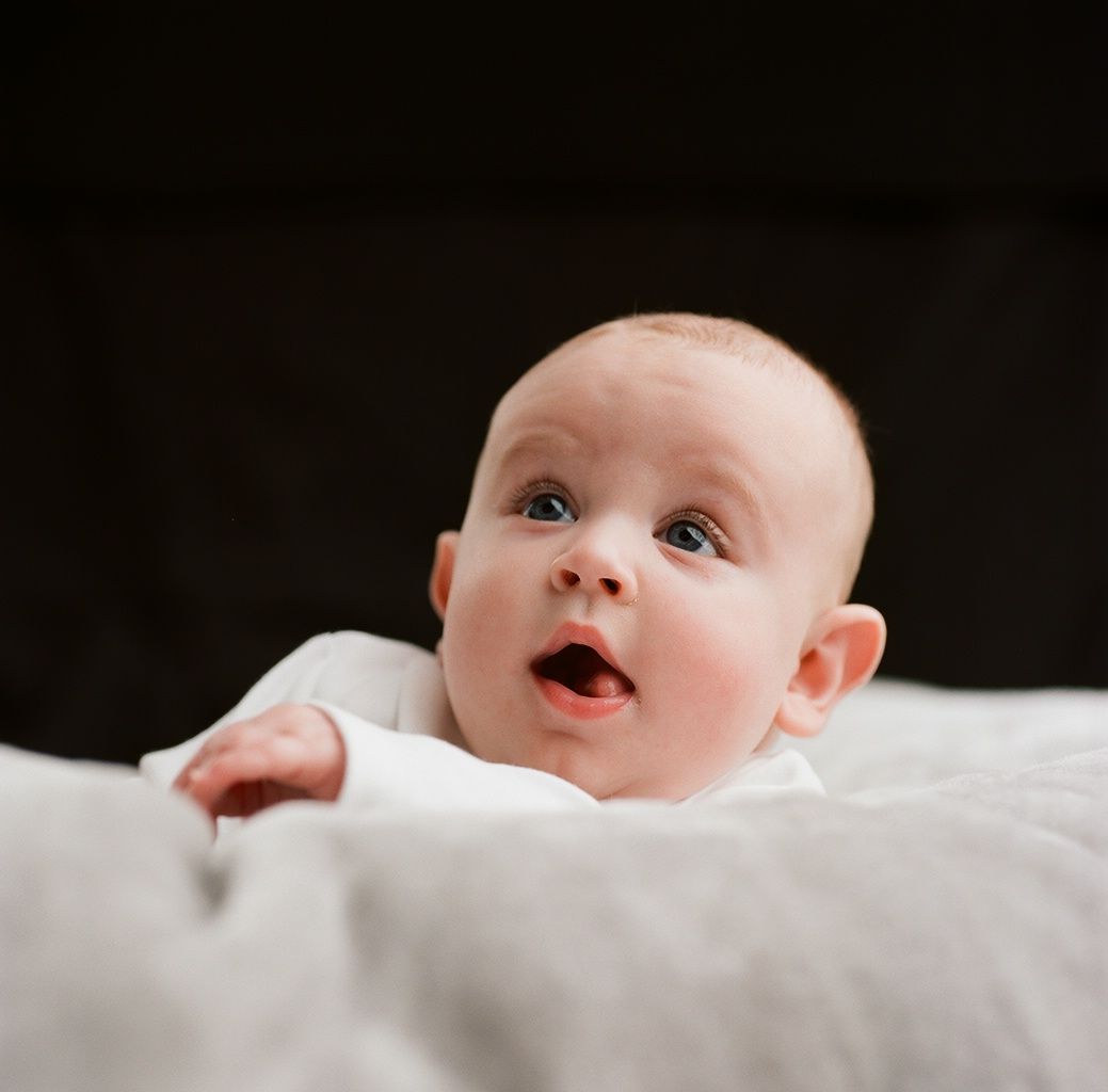 Baby Tommy on a pillow in his Mother and baby studio photoshoot in Derby