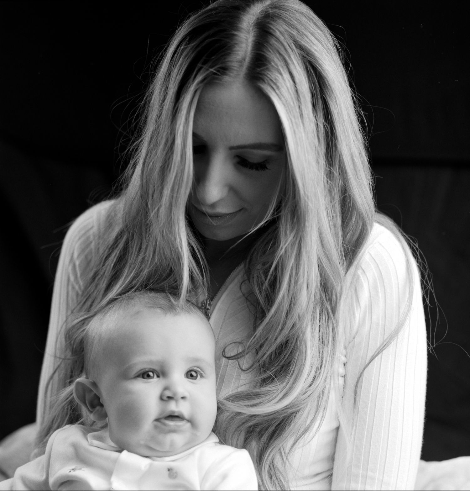 Baby Tommy with new mum Macey in his Mother and baby studio photoshoot in Derby