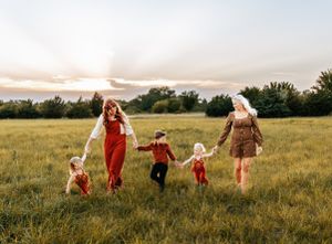 sunset family photography in KS