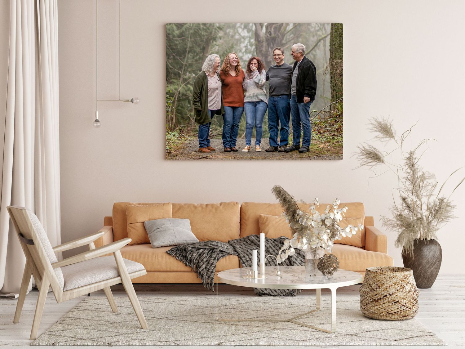 family photo portrait canvas lifestyle