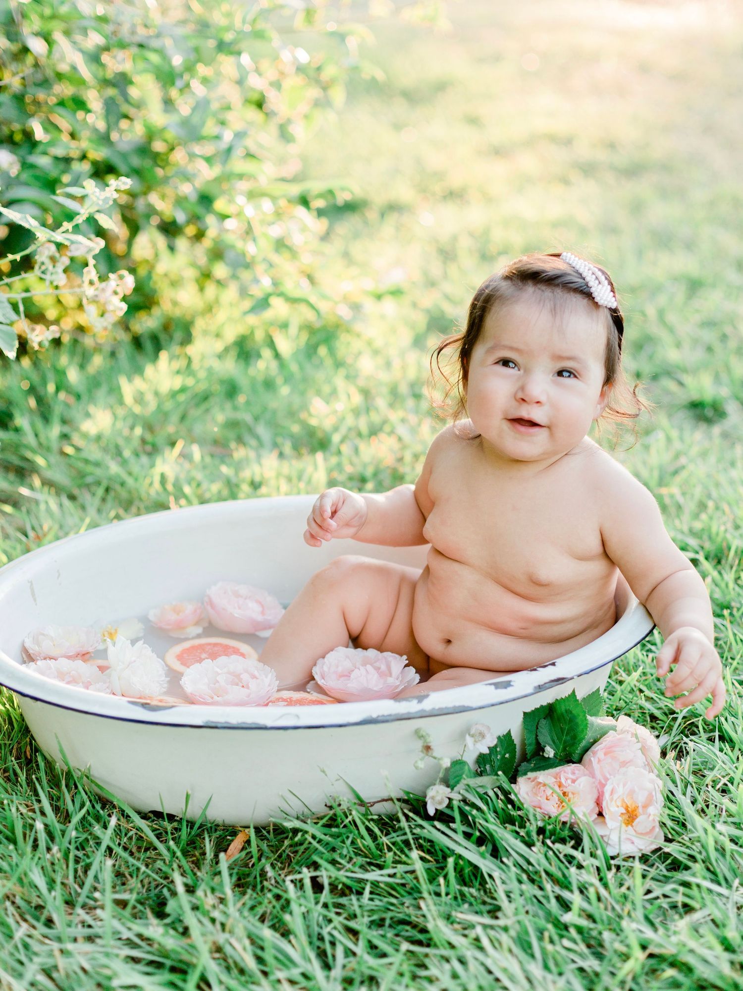 baby milk bath photo
