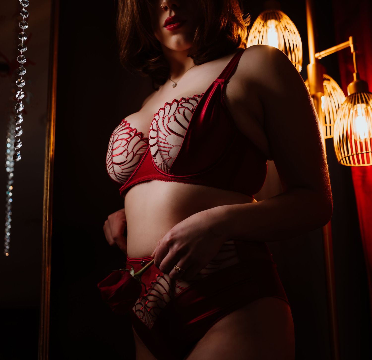 Valentine's Day boudoir photography session with Boudoir by KJ
