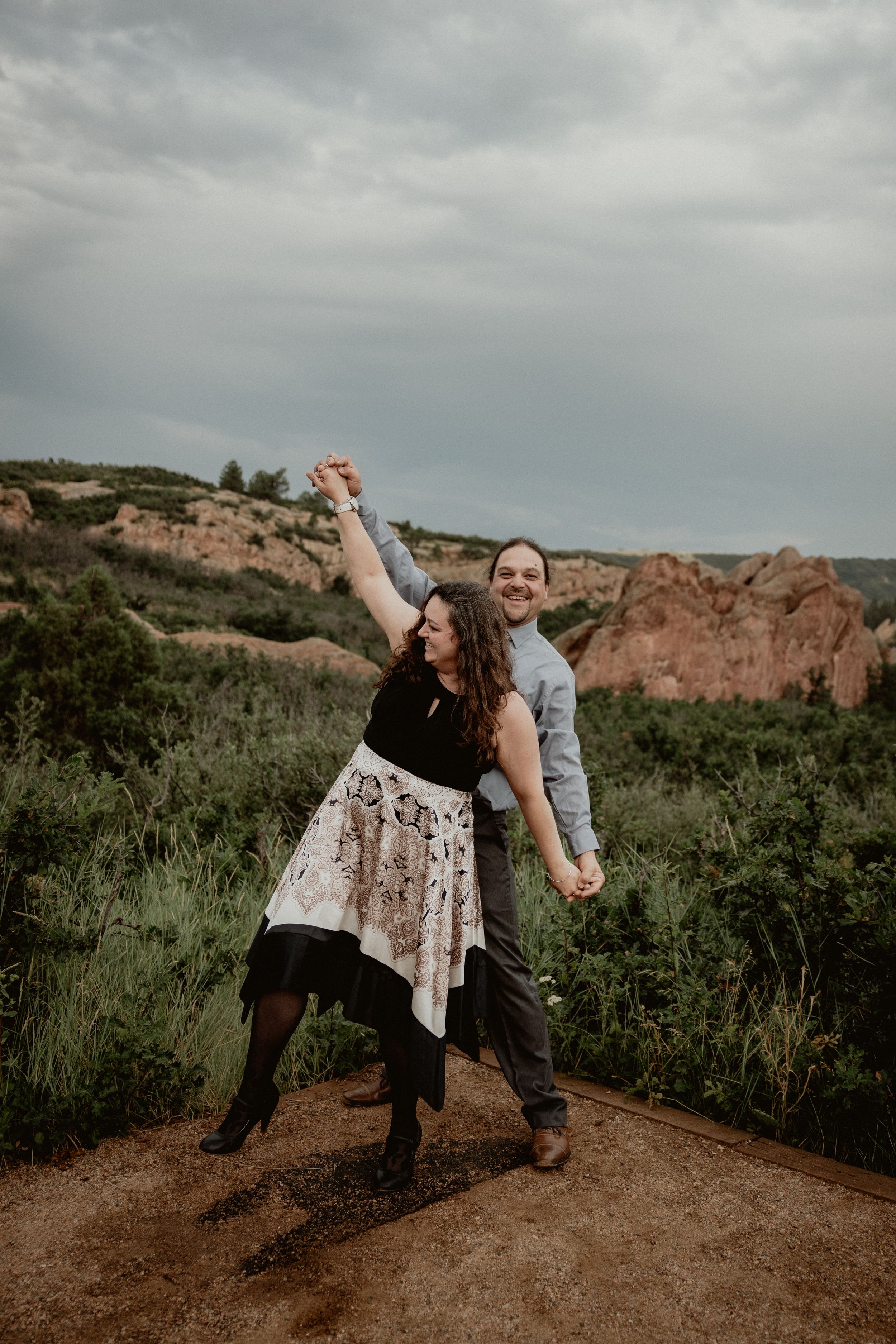 Mountain engagement couple