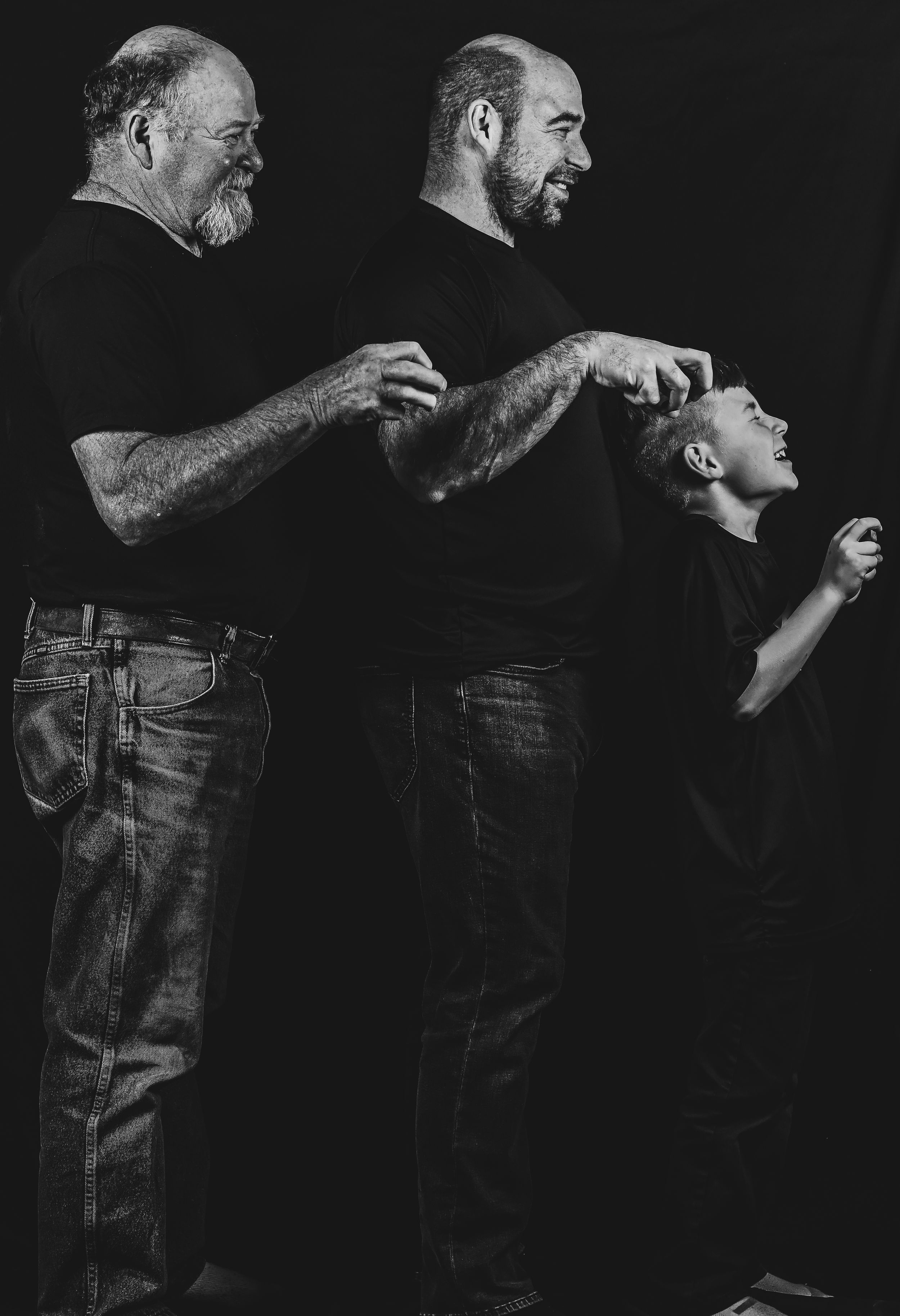 Grandfather, father and son. Generations-A Legacy Photoshoot