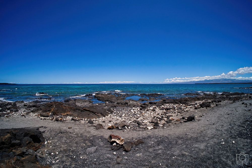 Fisheye view of some Hawaiian shore line