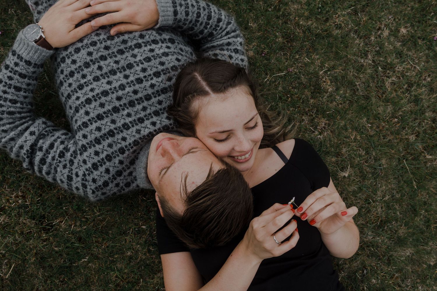 Hyggelige parbilleder, forlovelsesfotografering