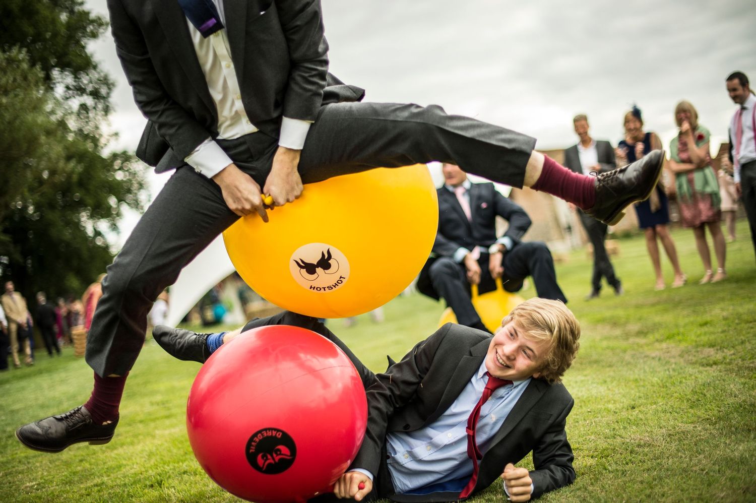 London wedding reception with spacer hopper race, Wedding Reception Photography hero image