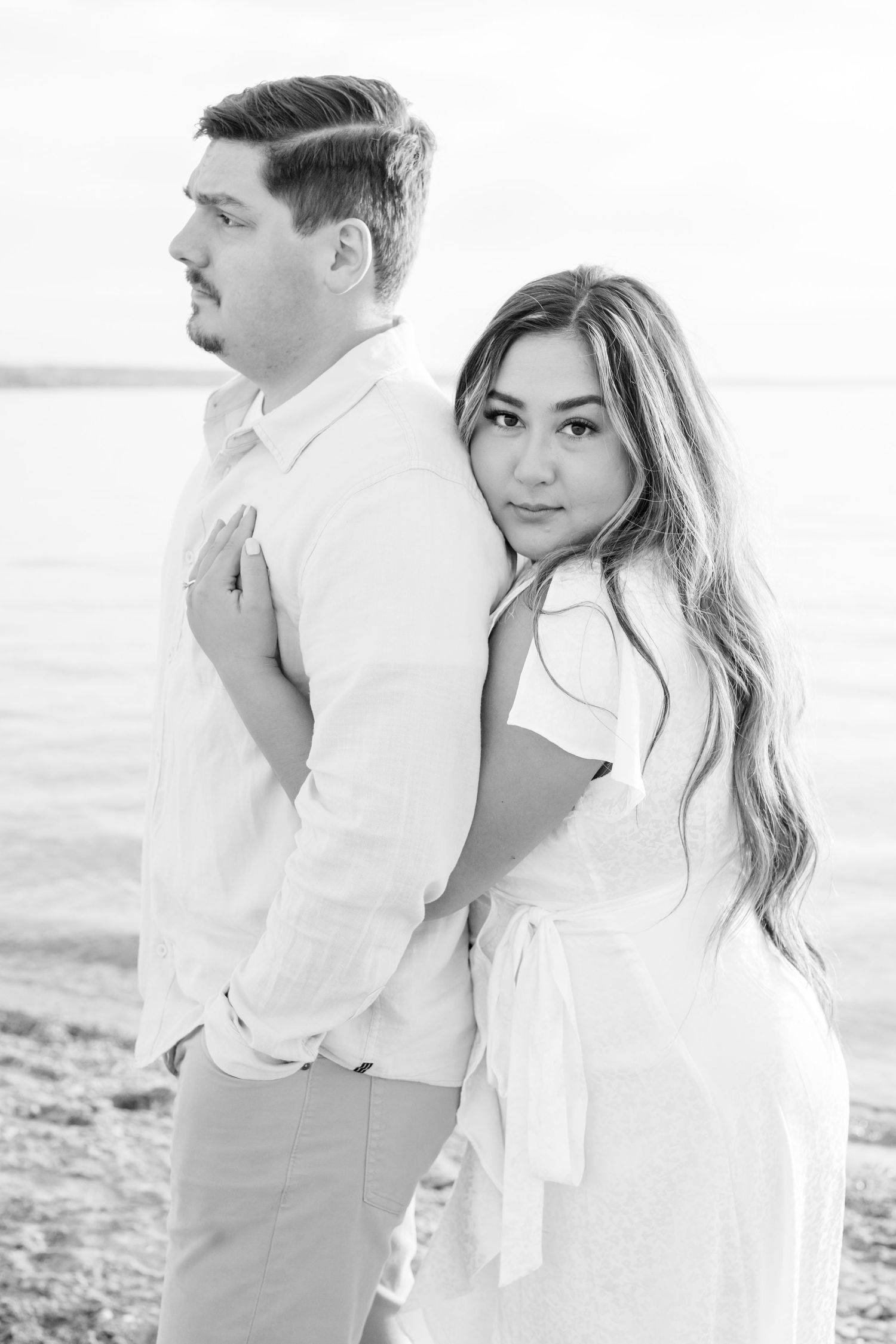 Michigan Beach Engagement Photos Lake Michigan Sunset Katie Gibbons Photography
