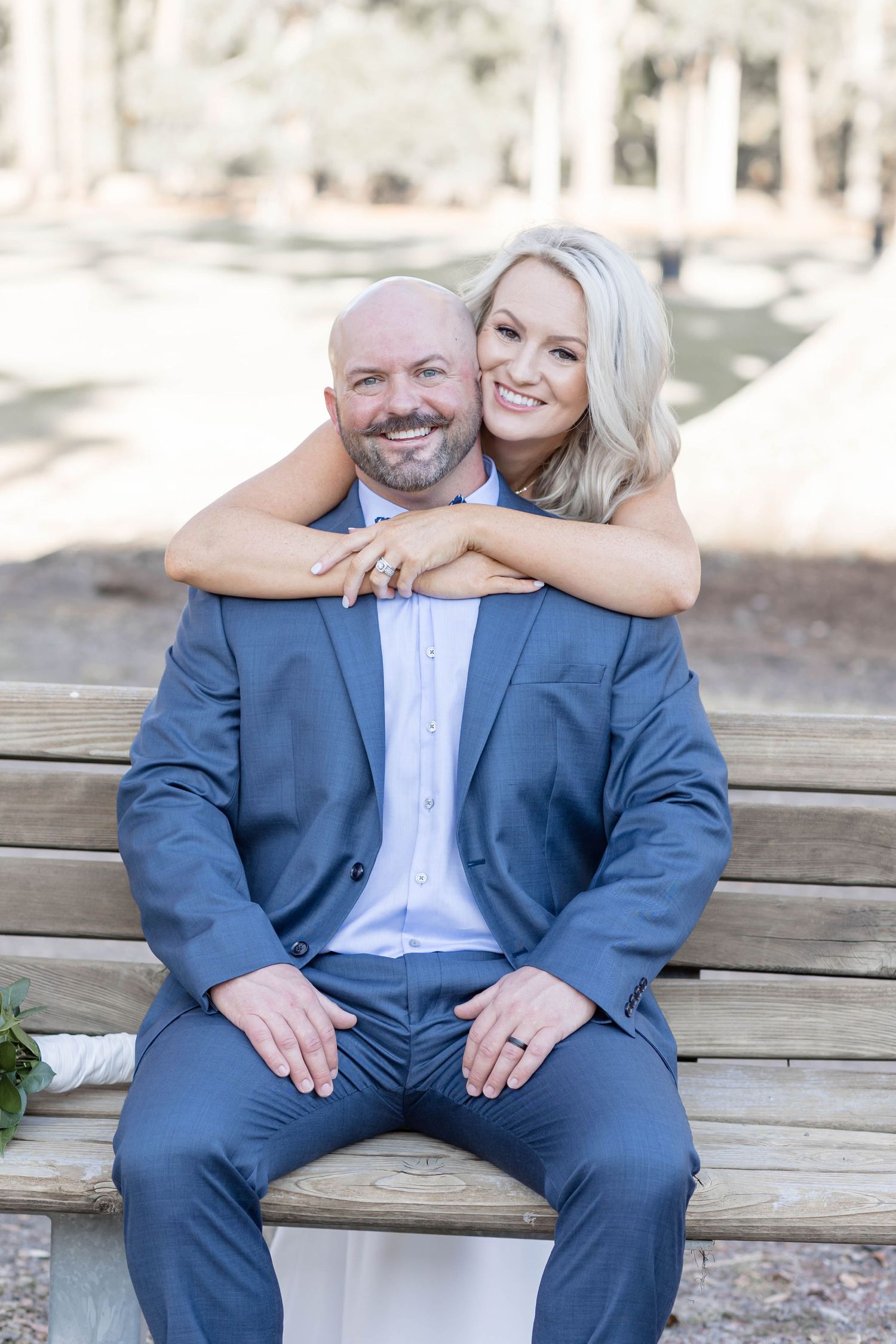 bride and groom elopement at Fontainebleau state park f/a Baton Rouge wedding photographer