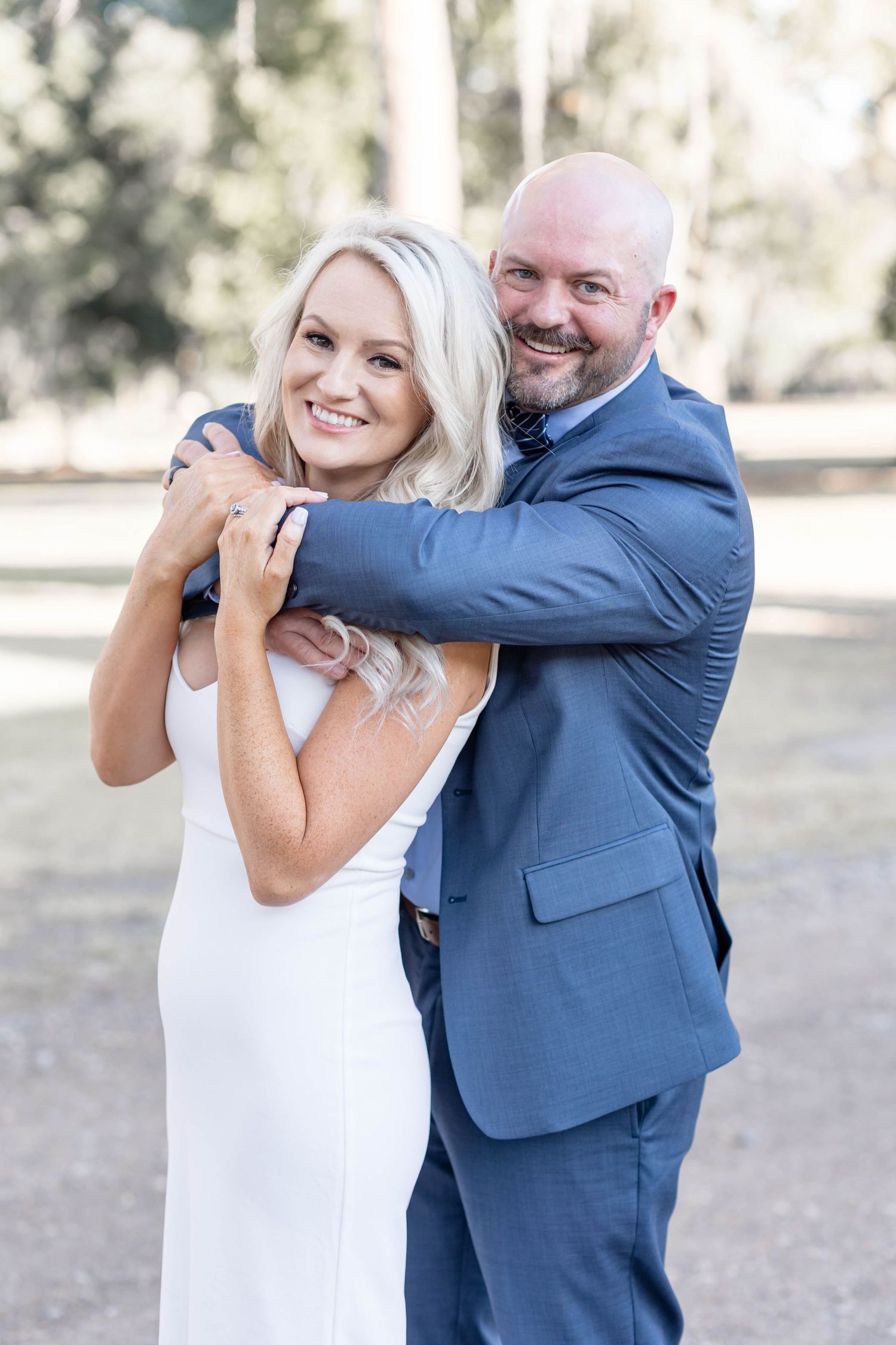 bride and groom elopement at Fontainebleau state park f/a Baton Rouge wedding photographer