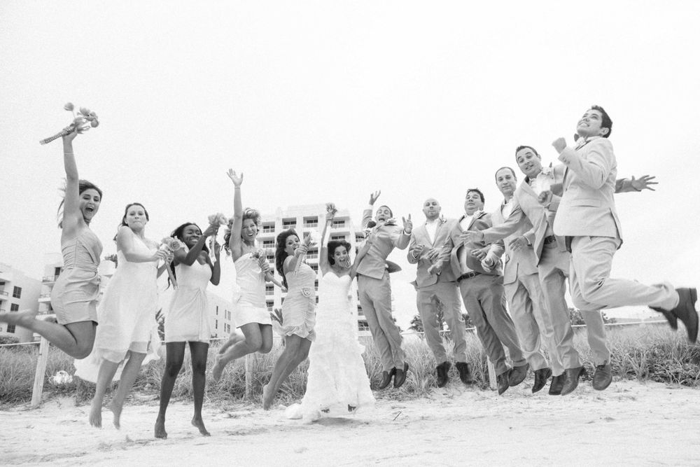 Collage of vintage black and white photographs showing people dancing in a line at an outdoor celebration or event.
