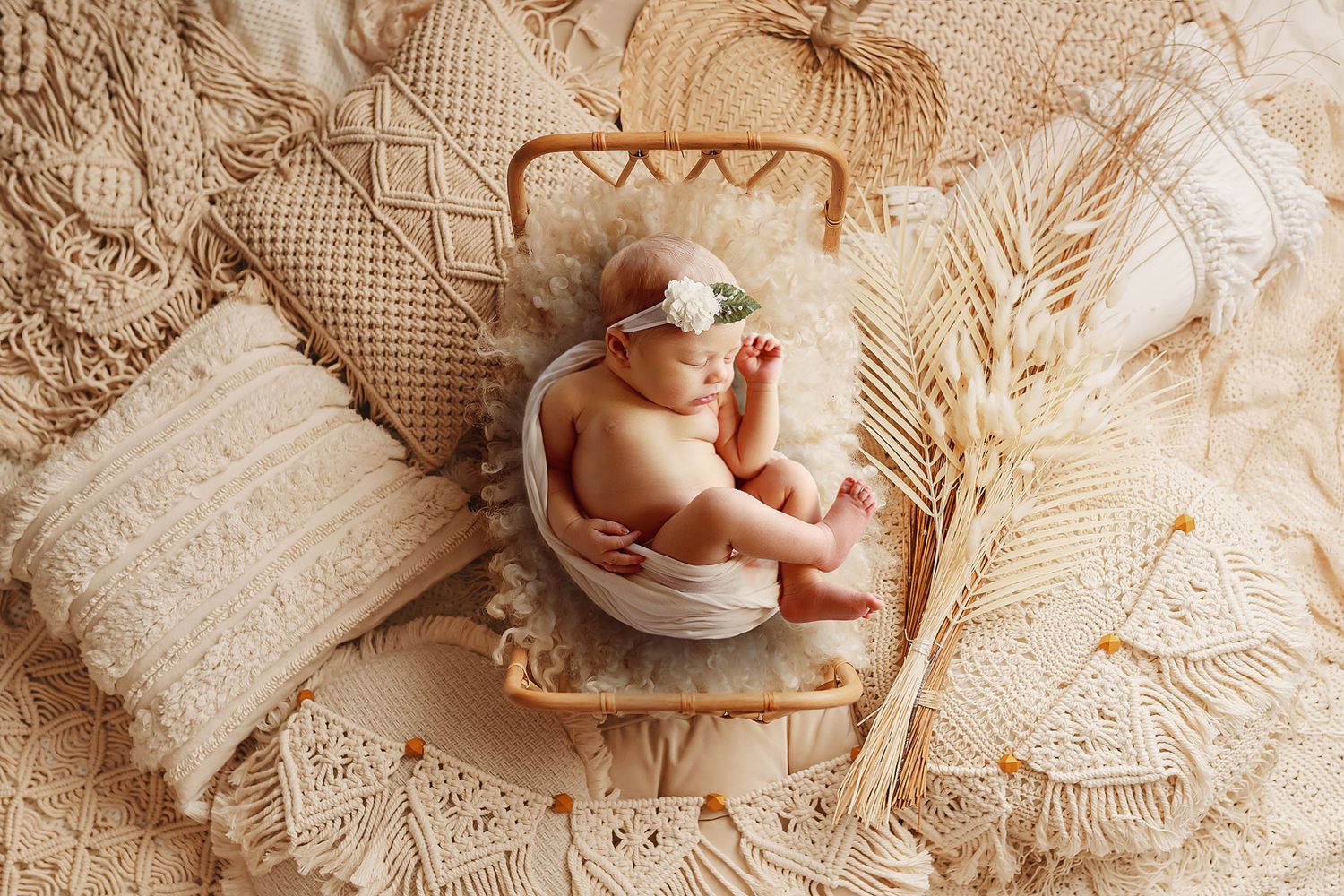 newborn digital composite, boho newborn photography, utah newborn photography