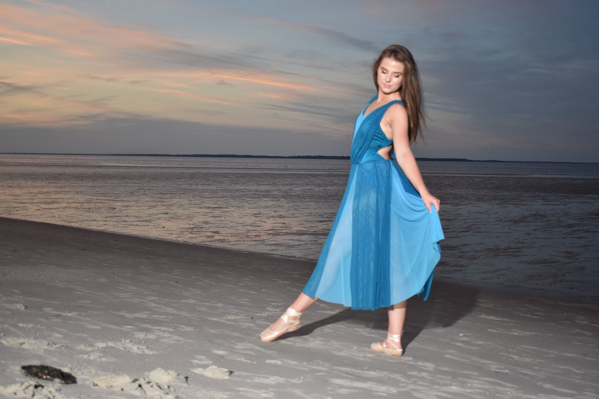 Senior portrait on beach Hilton Head Island South Carolina