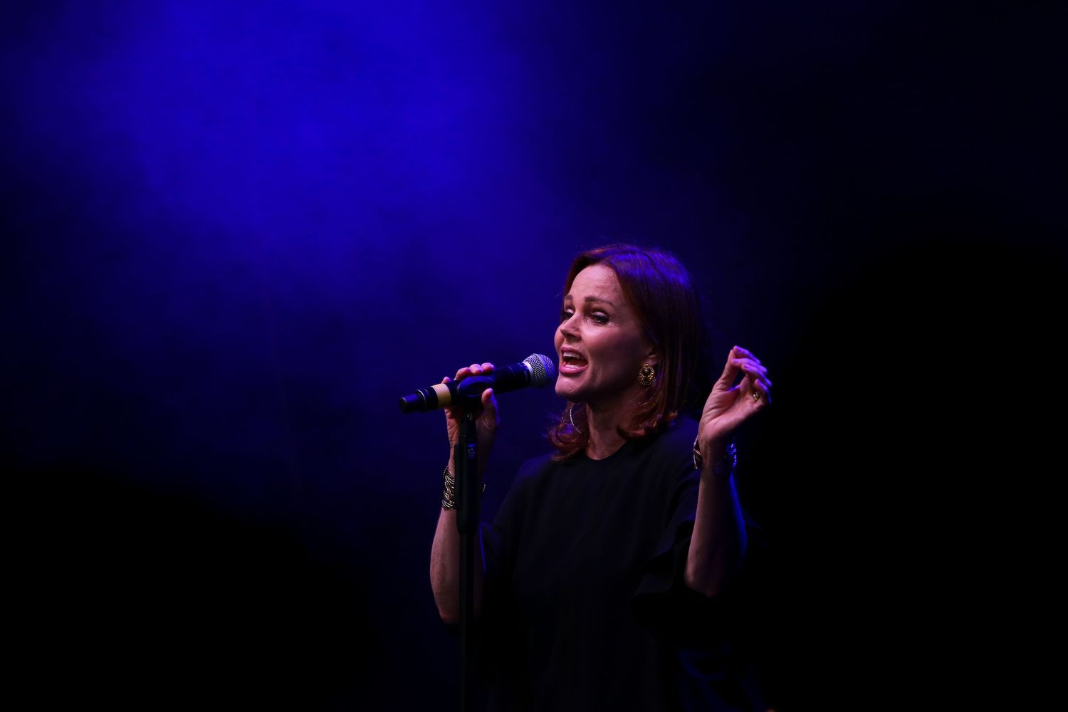 American singer & musician Belinda Carlisle performs at the Meraki Festival at Hertfordshire County Show, Redbourn, UK