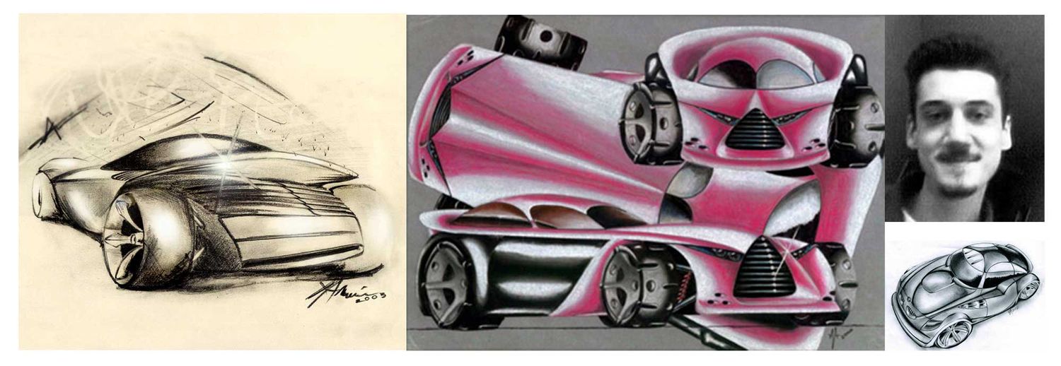 car doodles of a young artist