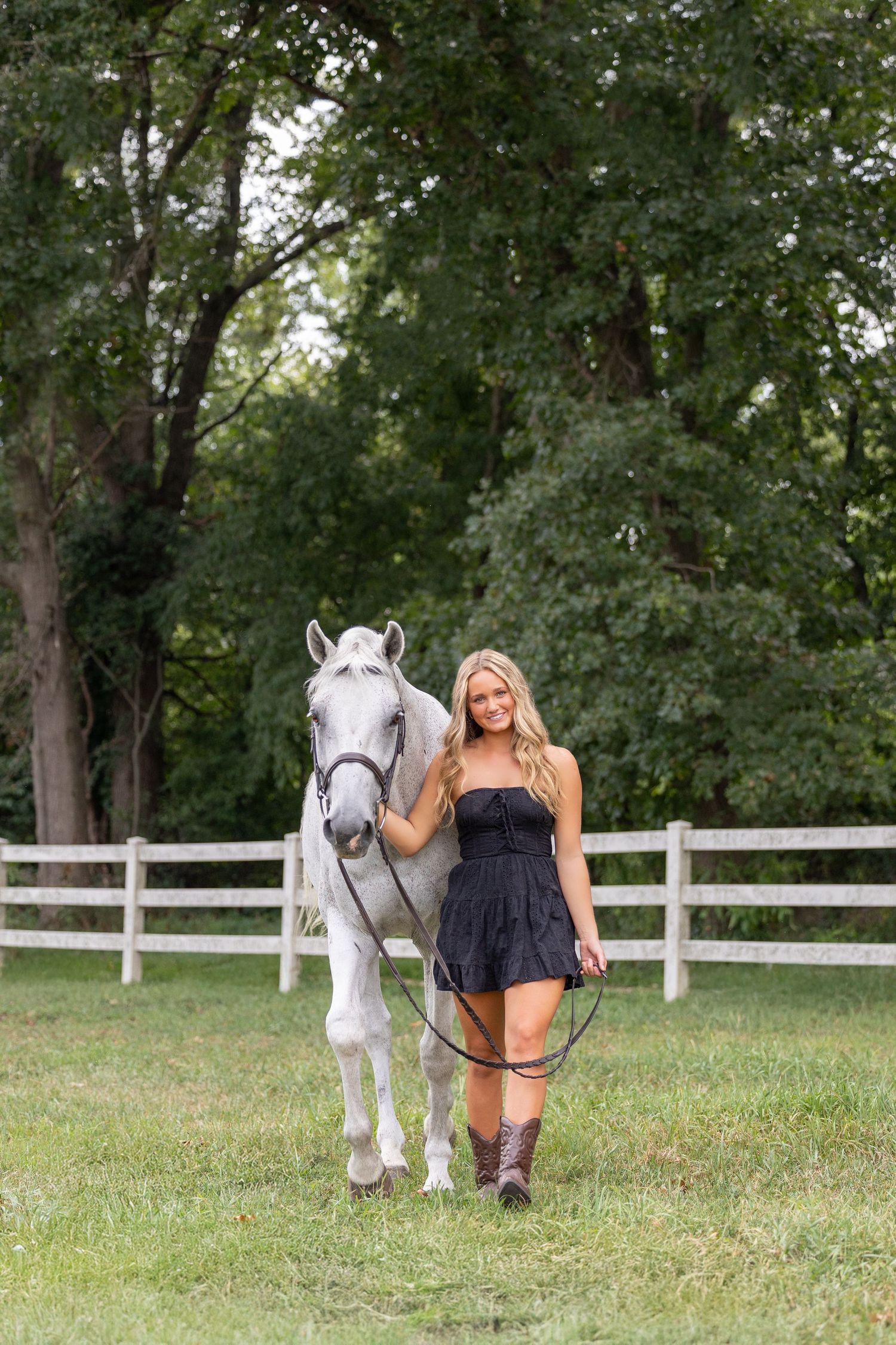 Lila Jabara and horse at White Oak Farm, Lowell, Michigan