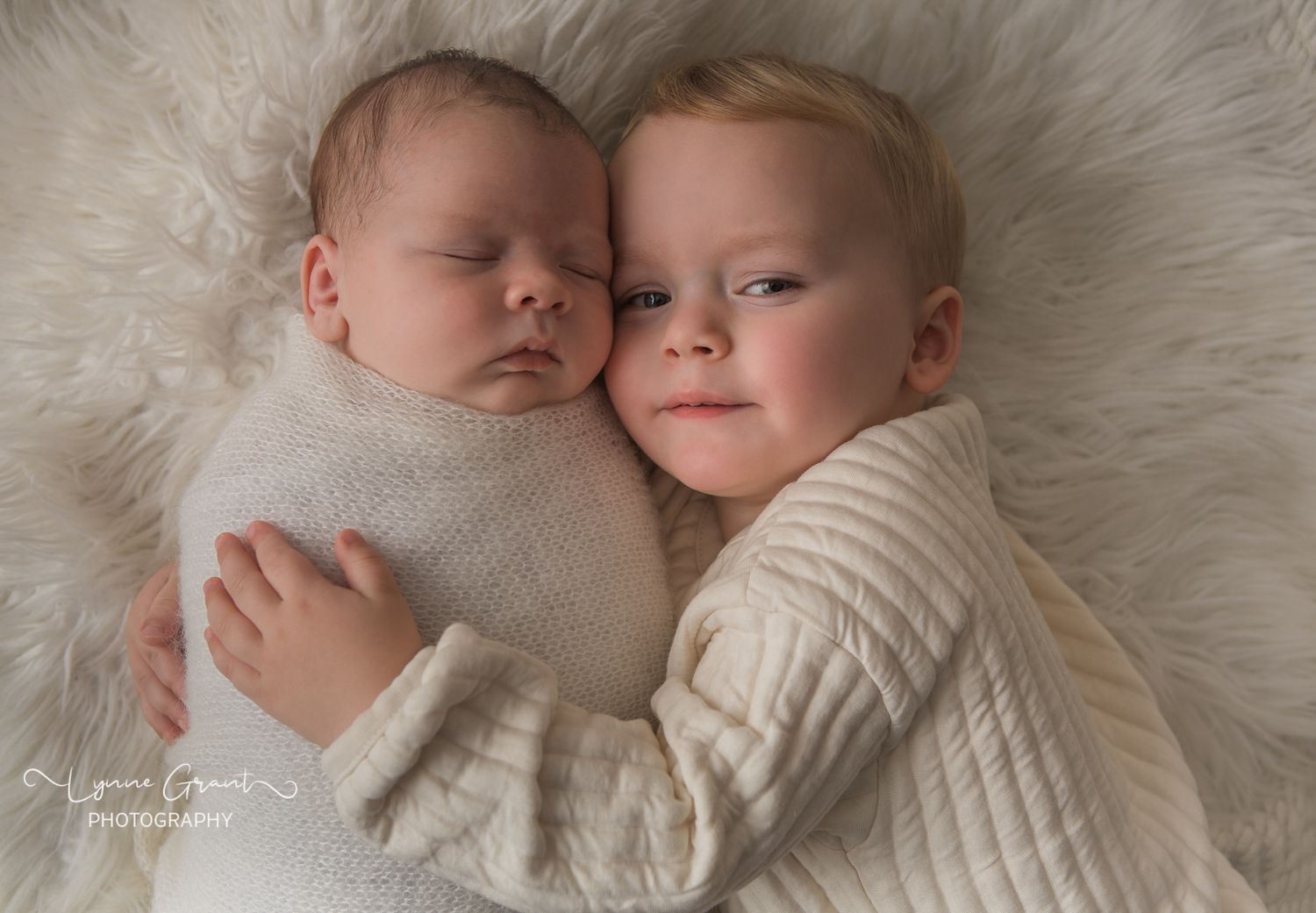 Sibling newborn portrait