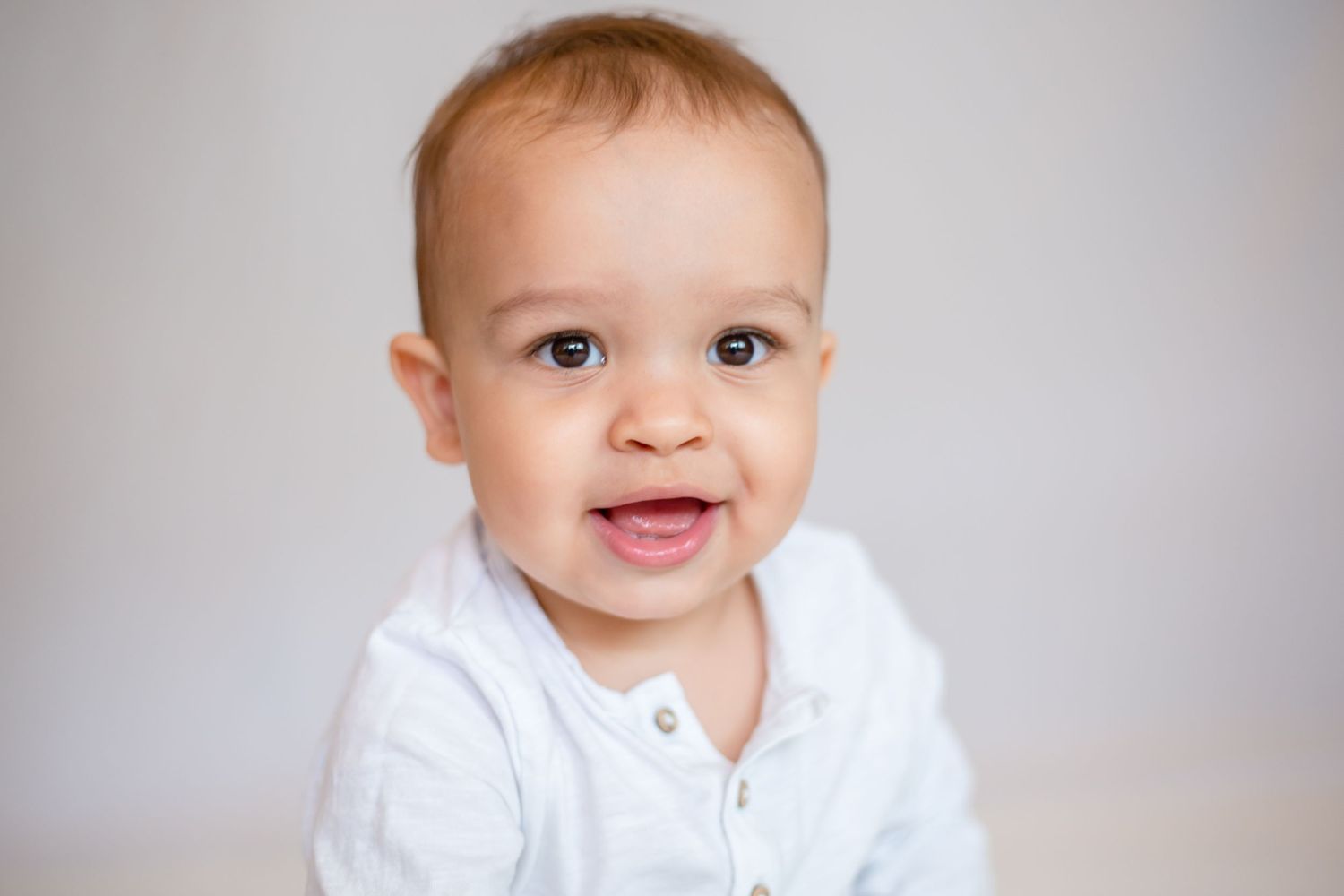 baby boy smiling